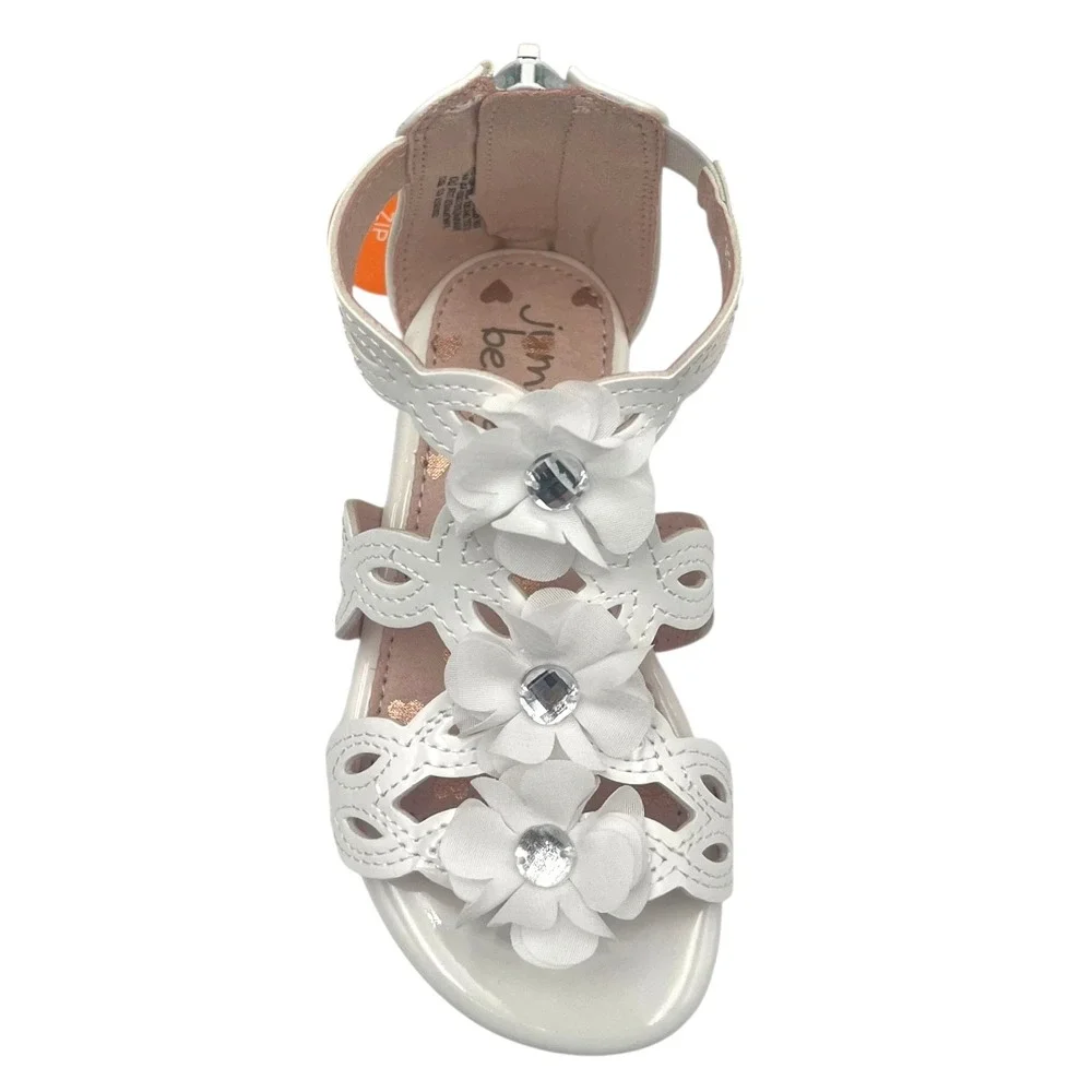 Jumping Beans Toddler‎ Girls Extravagant Fashion Sandals Size 9 Solid White
